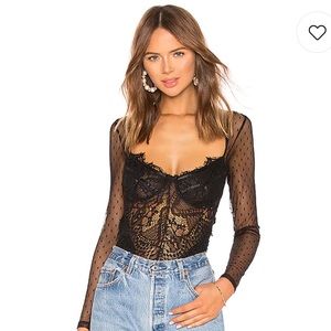 Farrah Bodysuit in Black Bardot